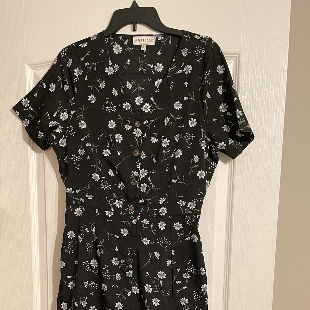 Piper & Scoot Navy, Large, Romper